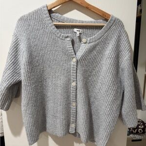 American Eagle Outfitters Gray Button-Up Cardigan